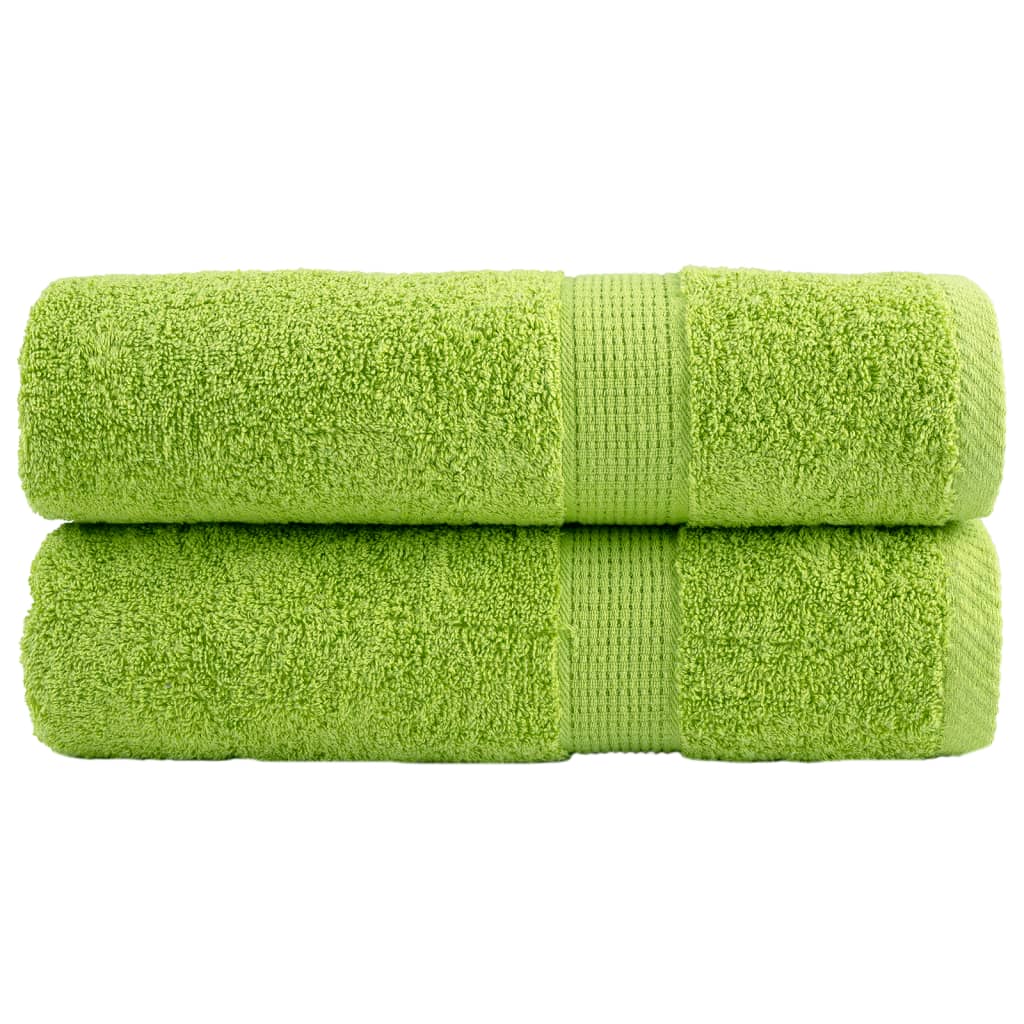 Premium Hand Towels SOLUND 2 pcs Apple Green 50x100 cm 600 gsm