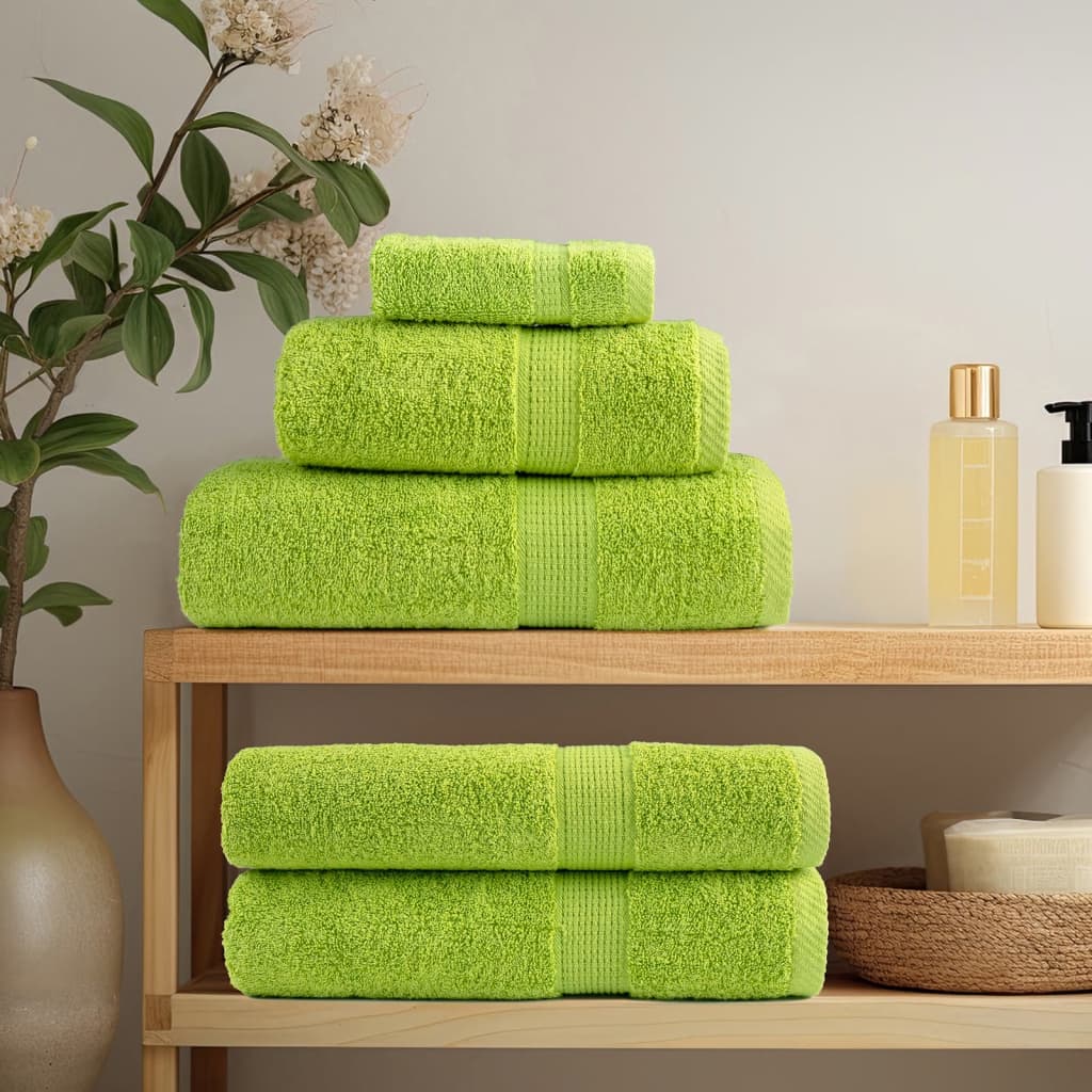 Premium Hand Towels SOLUND 10 pcs Apple Green 50x100 cm 600 gsm