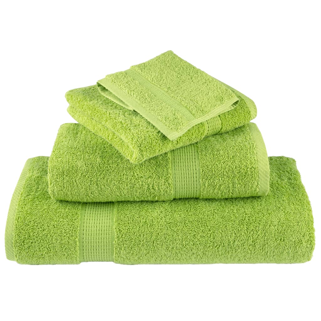 Premium Hand Towels SOLUND 10 pcs Apple Green 50x100 cm 600 gsm