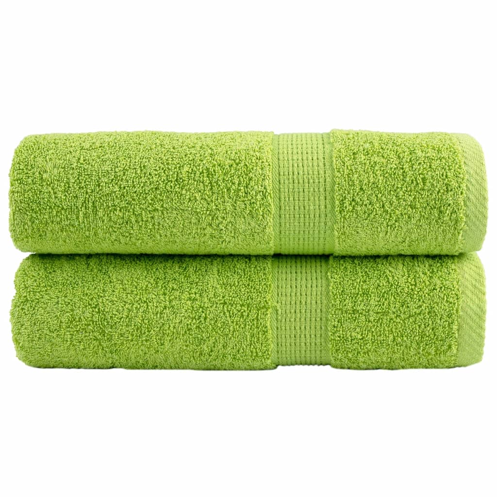 Premium Shower Towels SOLUND 2 pcs Apple Green 70x140 cm 600 gsm