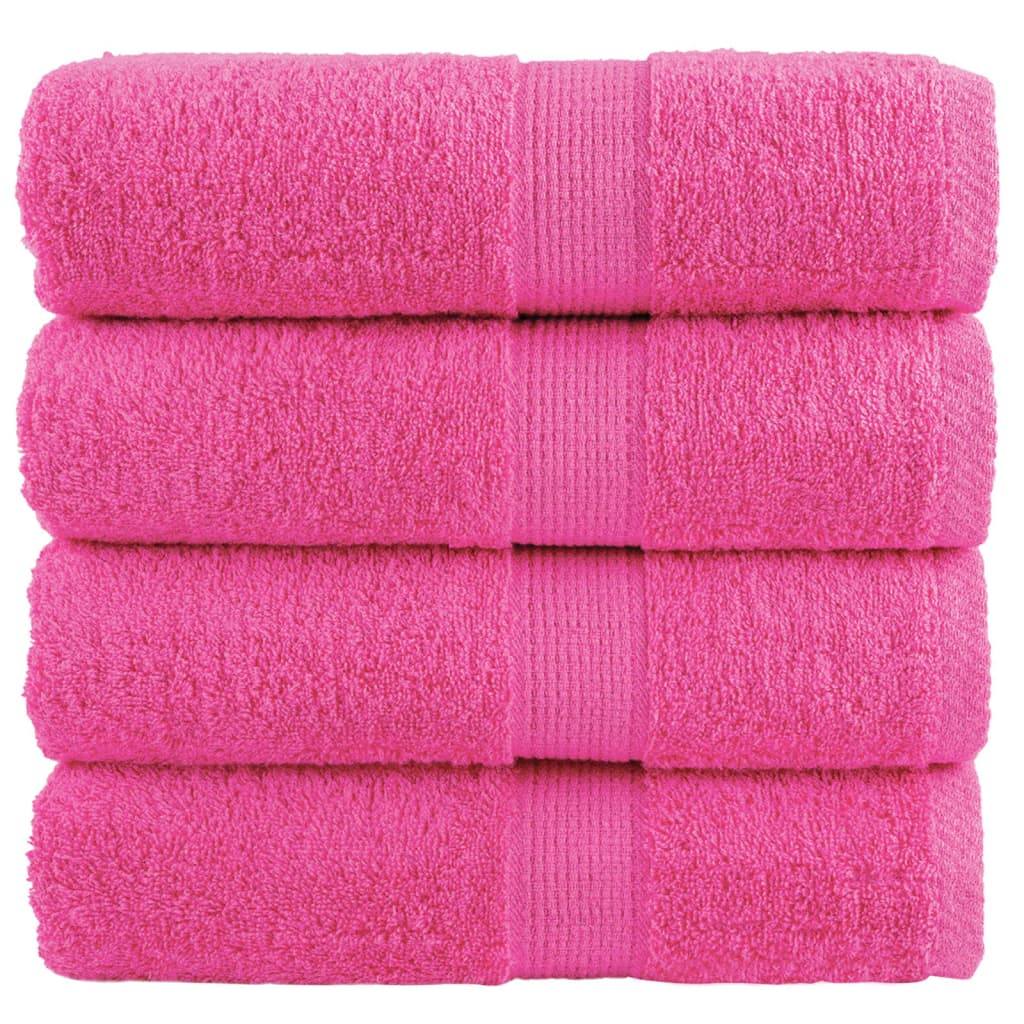 Premium Guest Towels SOLUND 4 pcs Pink 30x50 cm 600 gsm