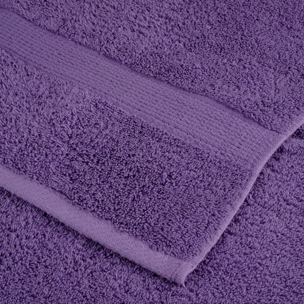 8 Piece Premium Towel Set SOLUND Purple 600 gsm