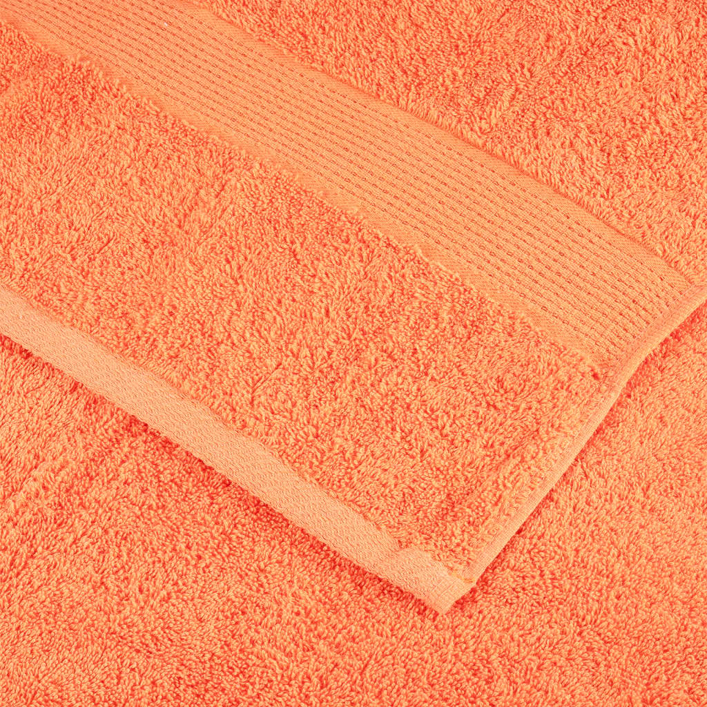 12 Piece Premium Towel Set SOLUND Orange 600 gsm