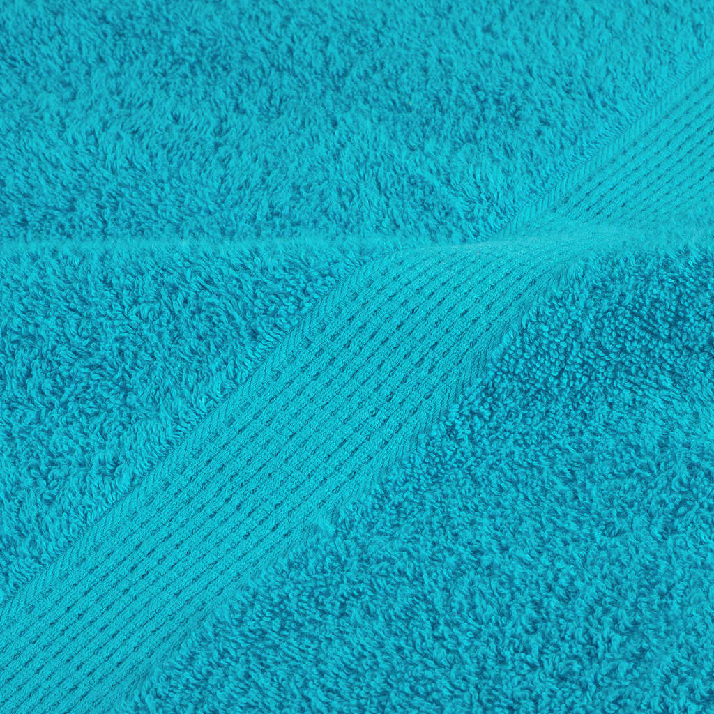 12 Piece Premium Towel Set SOLUND Turquoise 600 gsm