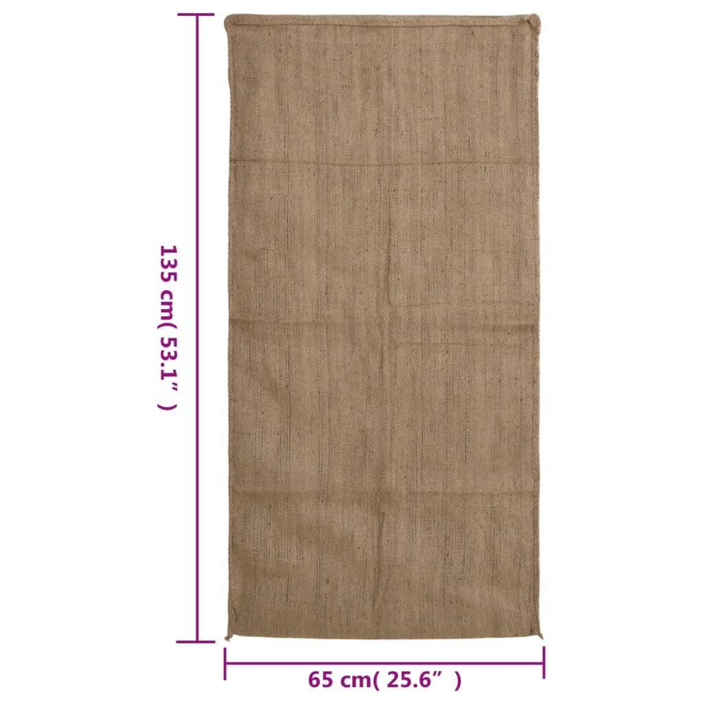 Jute Sacks 5 pcs 65x135 cm 100% Jute 340 gsm