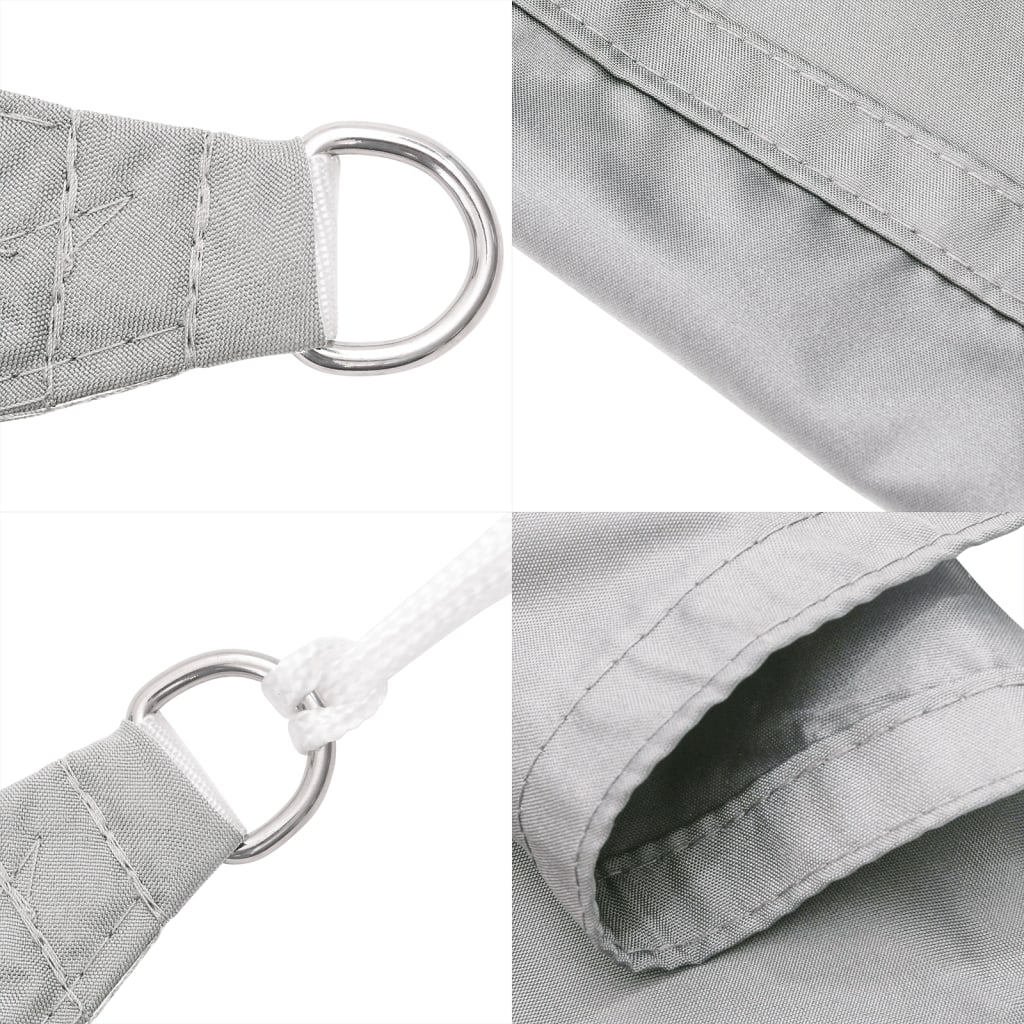 Sun Shade Sail Light Grey 7x7 m 100% Polyester Oxford