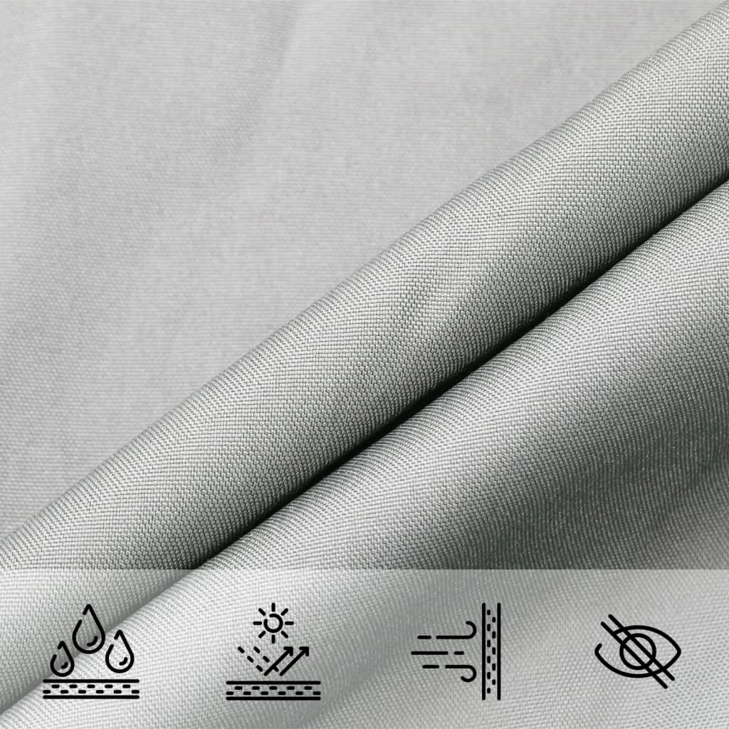 Sun Shade Sail Light Grey 7x7 m 100% Polyester Oxford