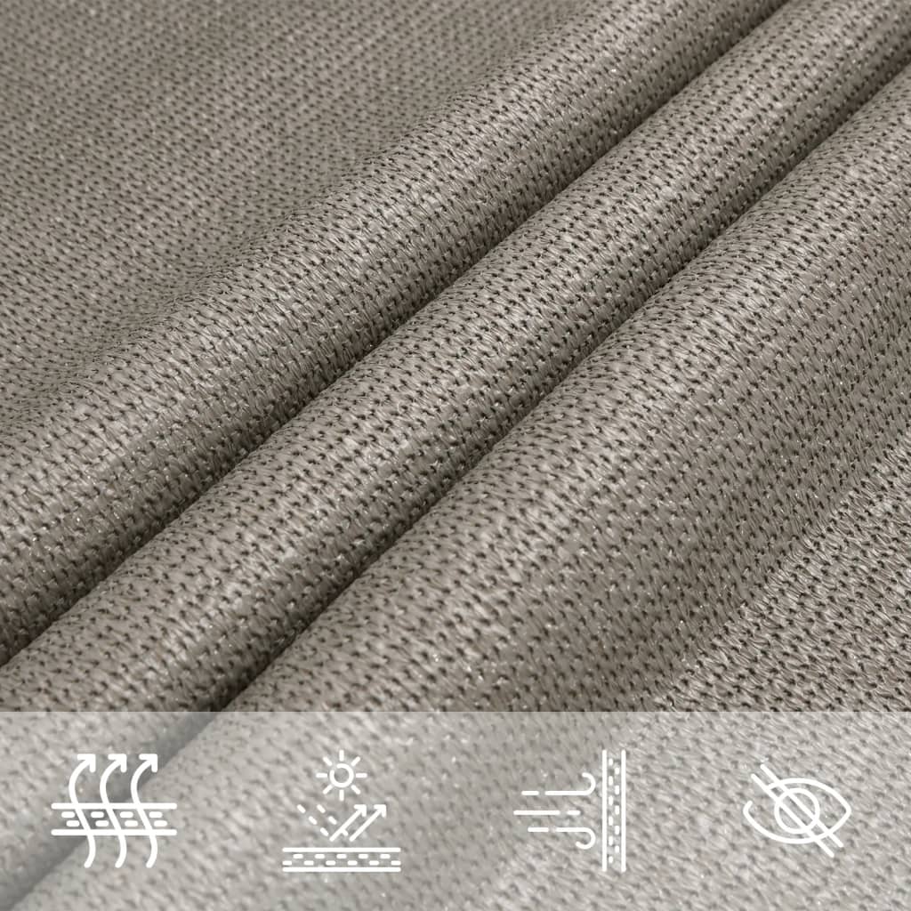 Sunshade Sail 160 g/m² Triangular Light Grey 2.5x2.5x3.5 m HDPE