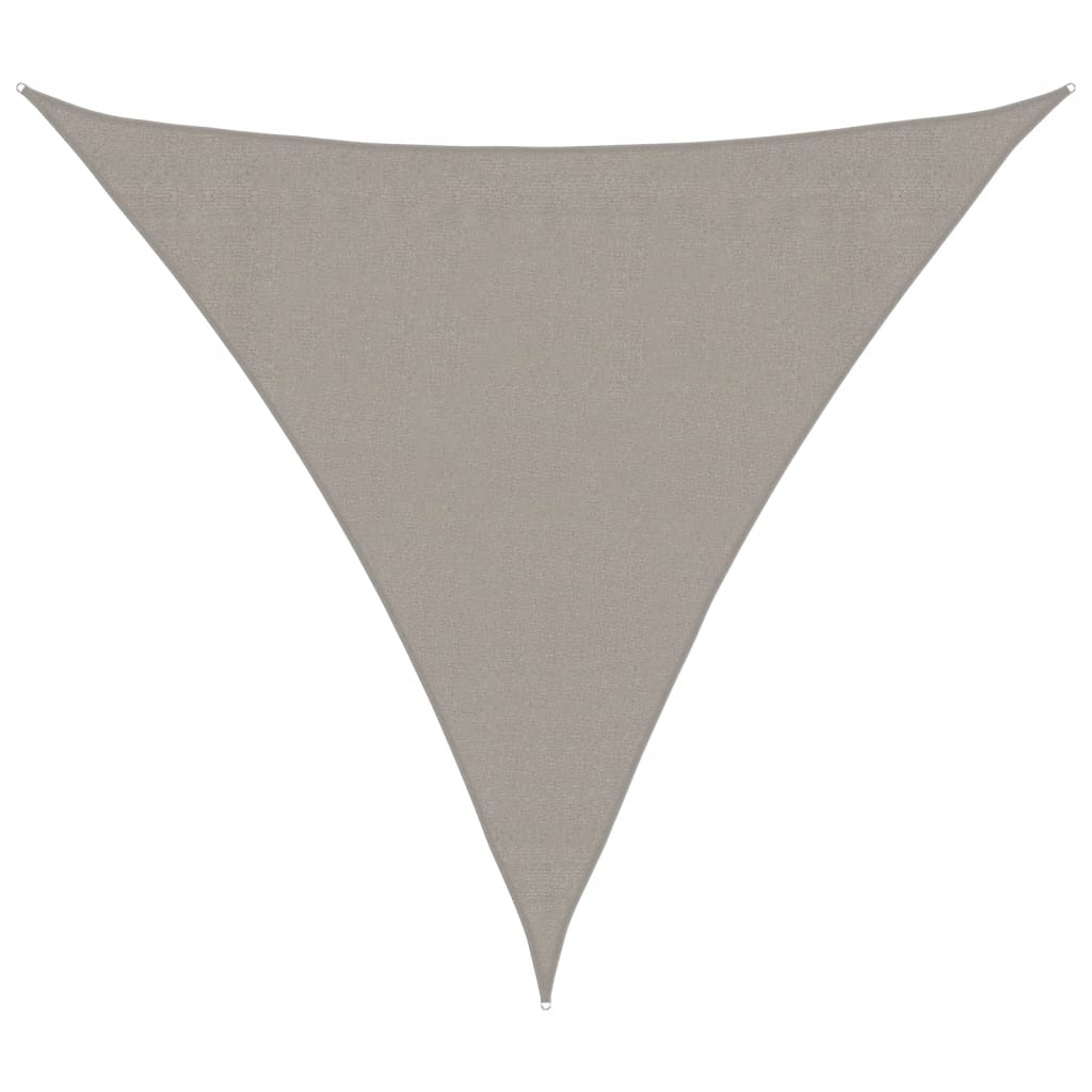 Sunshade Sail 160 g/m² Triangular Light Grey 3.6x3.6x3.6 m HDPE