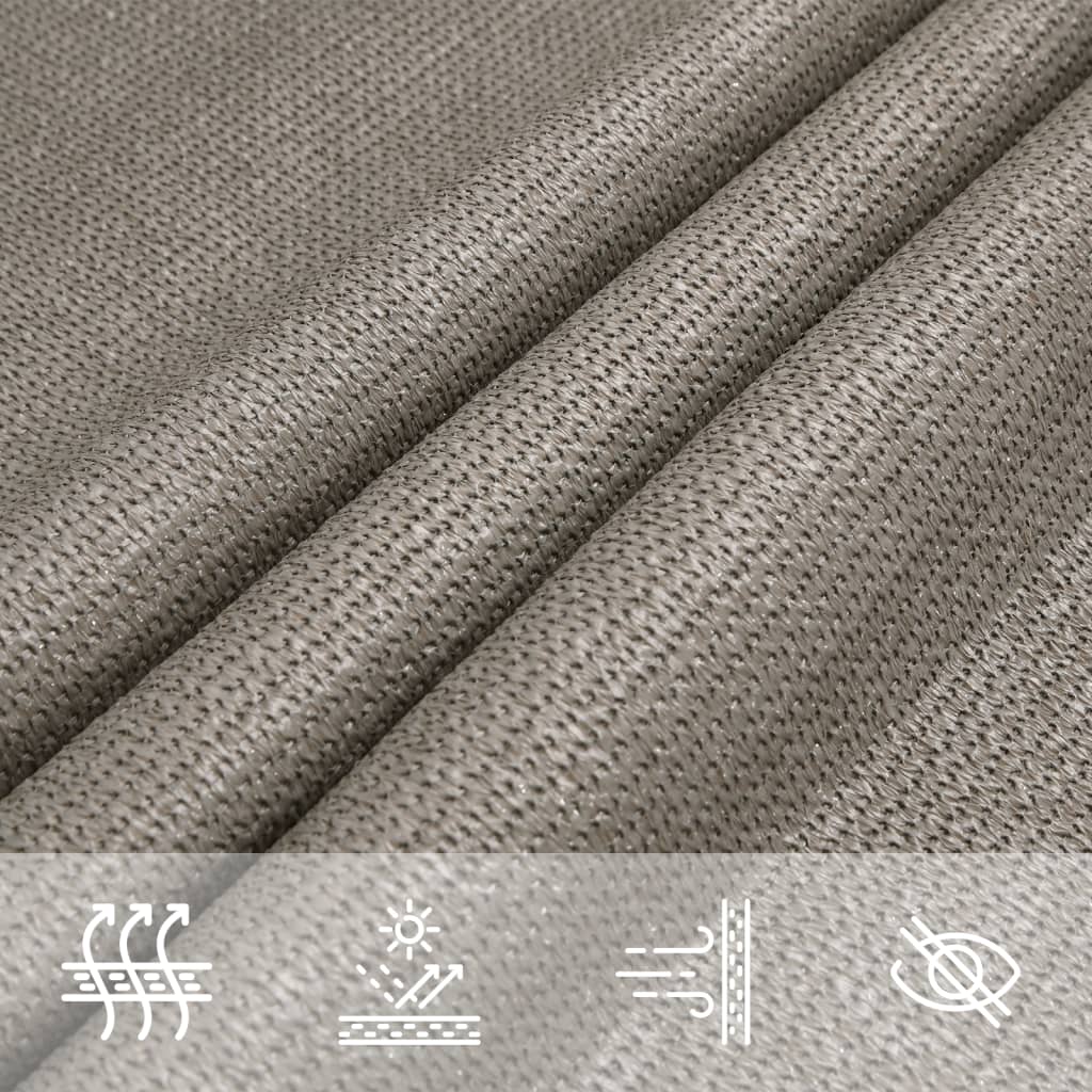 Sunshade Sail 160 g/m² Triangular Light Grey 5x7x7 m HDPE