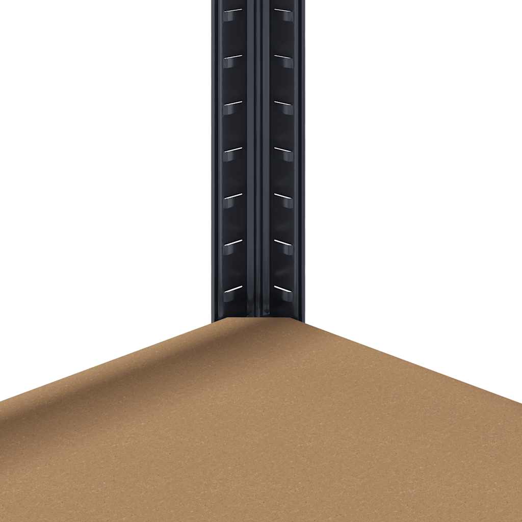 4-Layer Storage Shelves 3 pcs Anthracite Steel&Engineered Wood