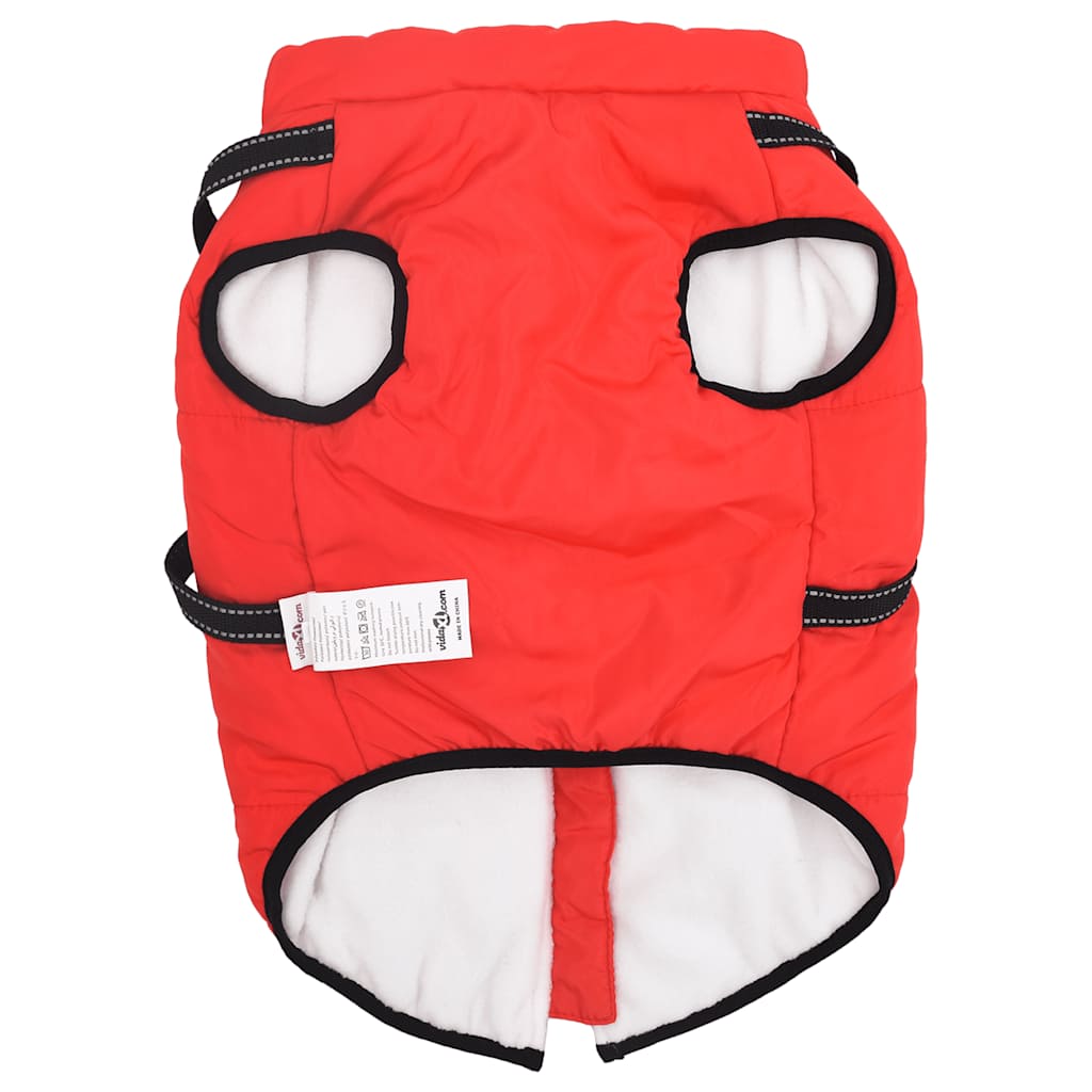 Dog Coat with Harness Waterproof Reflective Red 6XL