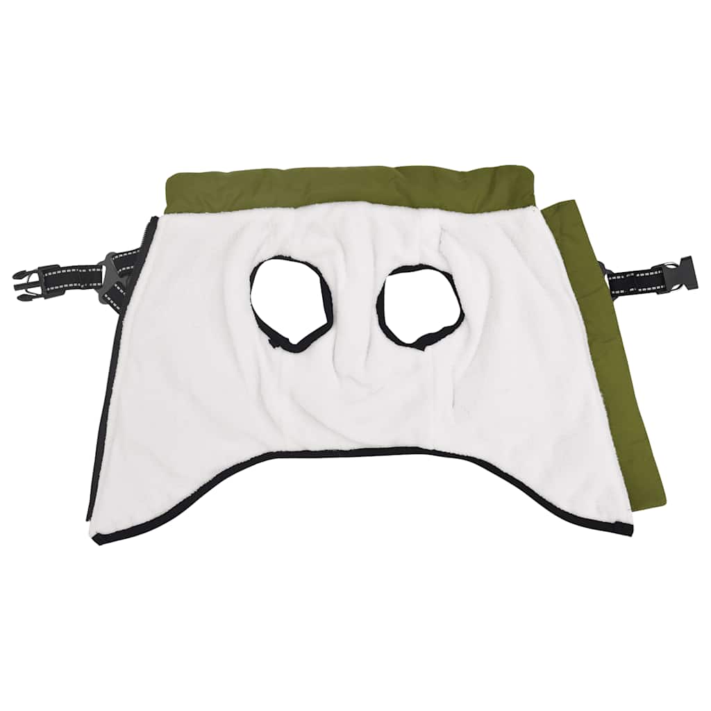 Dog Coat with Harness Waterproof Reflective Army Green S