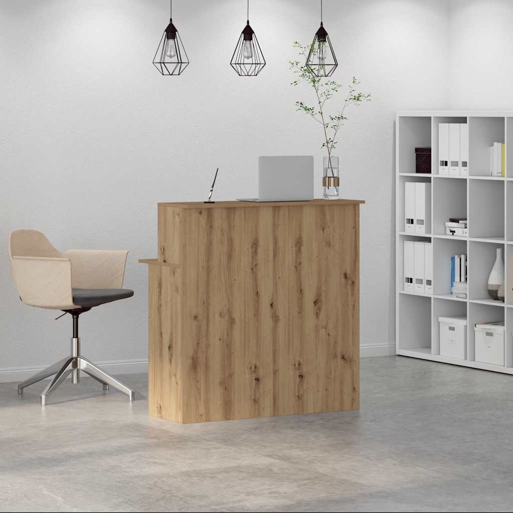 Reception Desk Artisan Oak 100x50x103.5 cm Engineered Wood