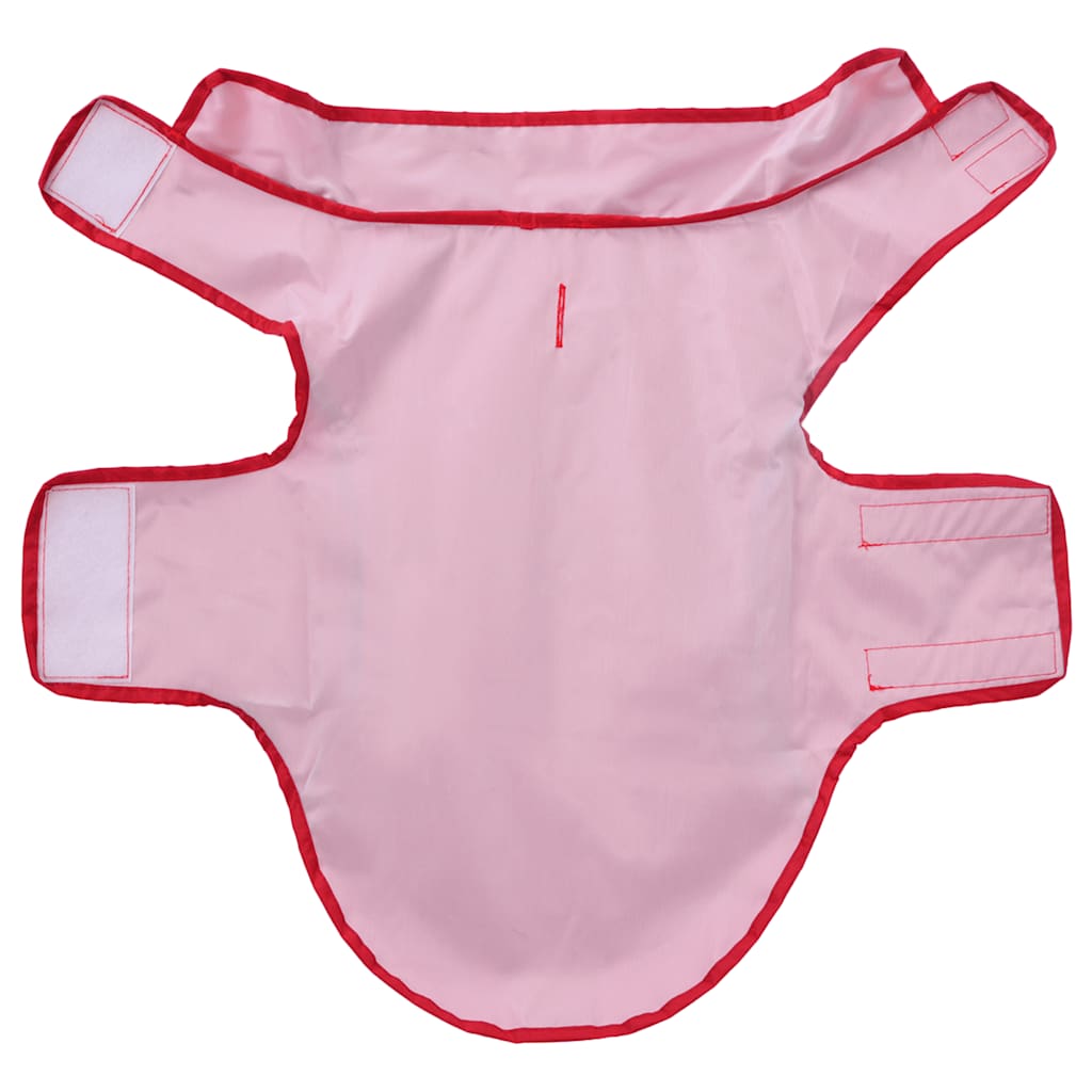 Dog Raincoat with Reflective Strips Polyester Red XS