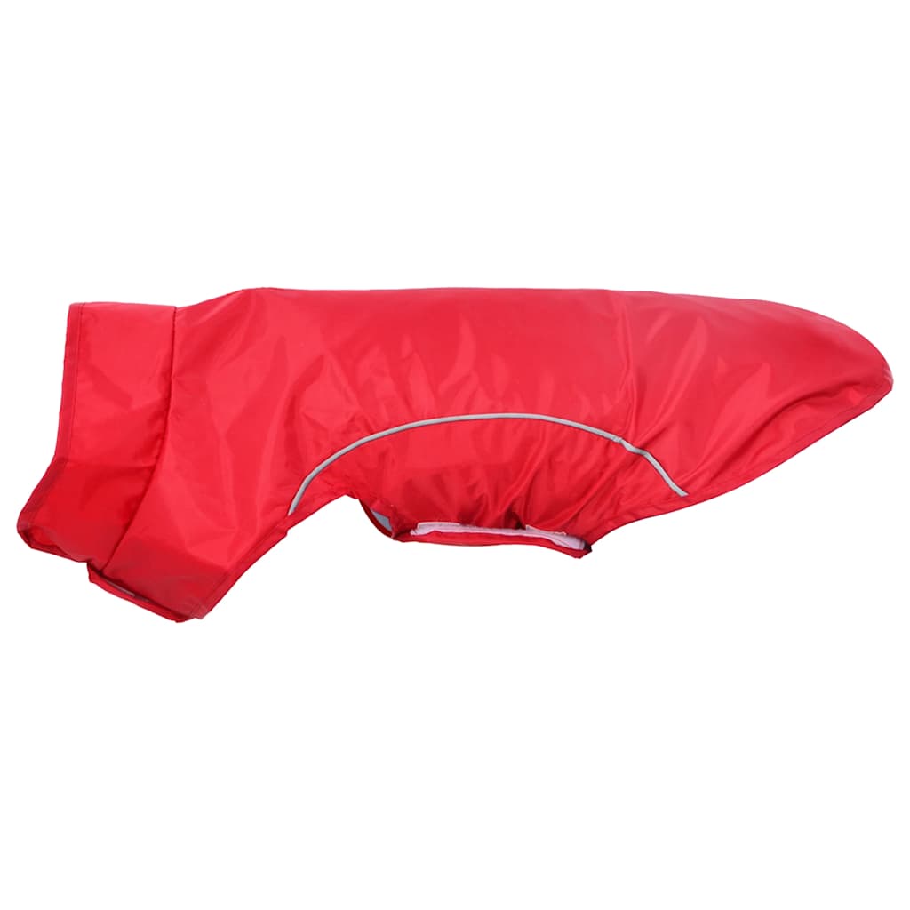 Dog Raincoat with Reflective Strips Polyester Red XS