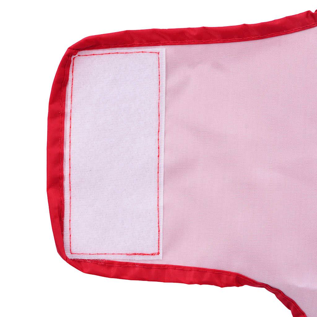 Dog Raincoat with Reflective Strips Polyester Red XS