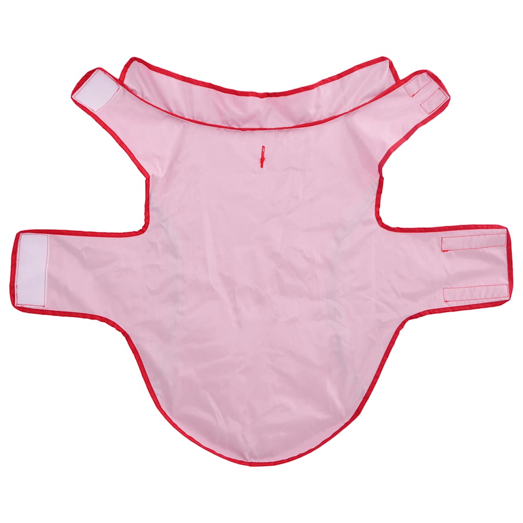 Dog Raincoat with Reflective Strips Polyester Red 2XL