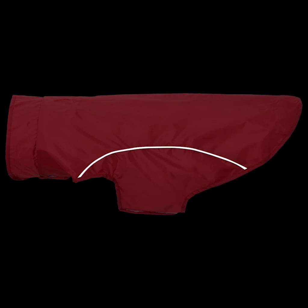 Dog Raincoat with Reflective Strips Polyester Red 2XL