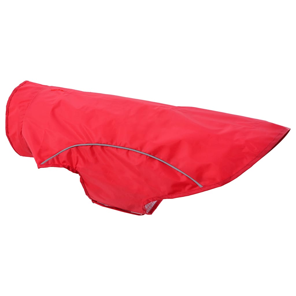 Dog Raincoat with Reflective Strips Polyester Red 2XL