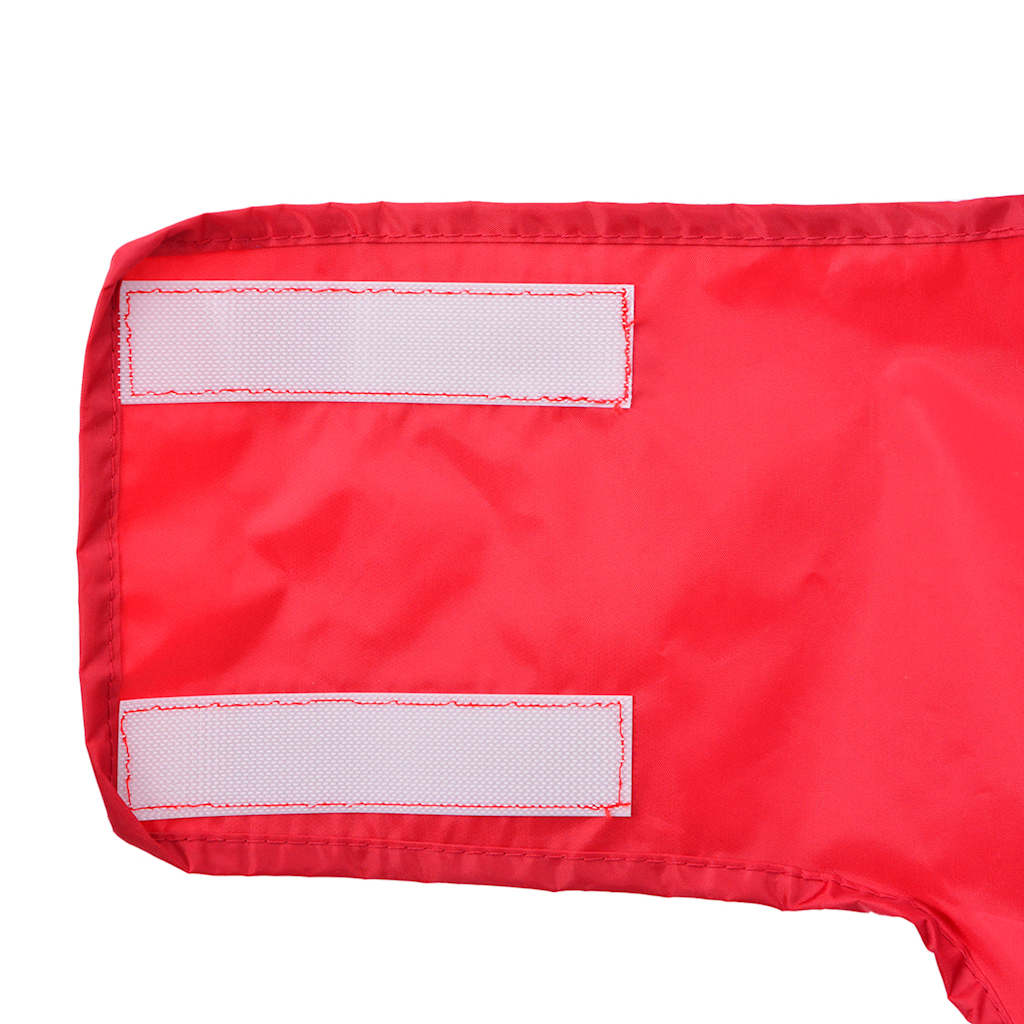 Dog Raincoat with Reflective Strips Polyester Red 2XL