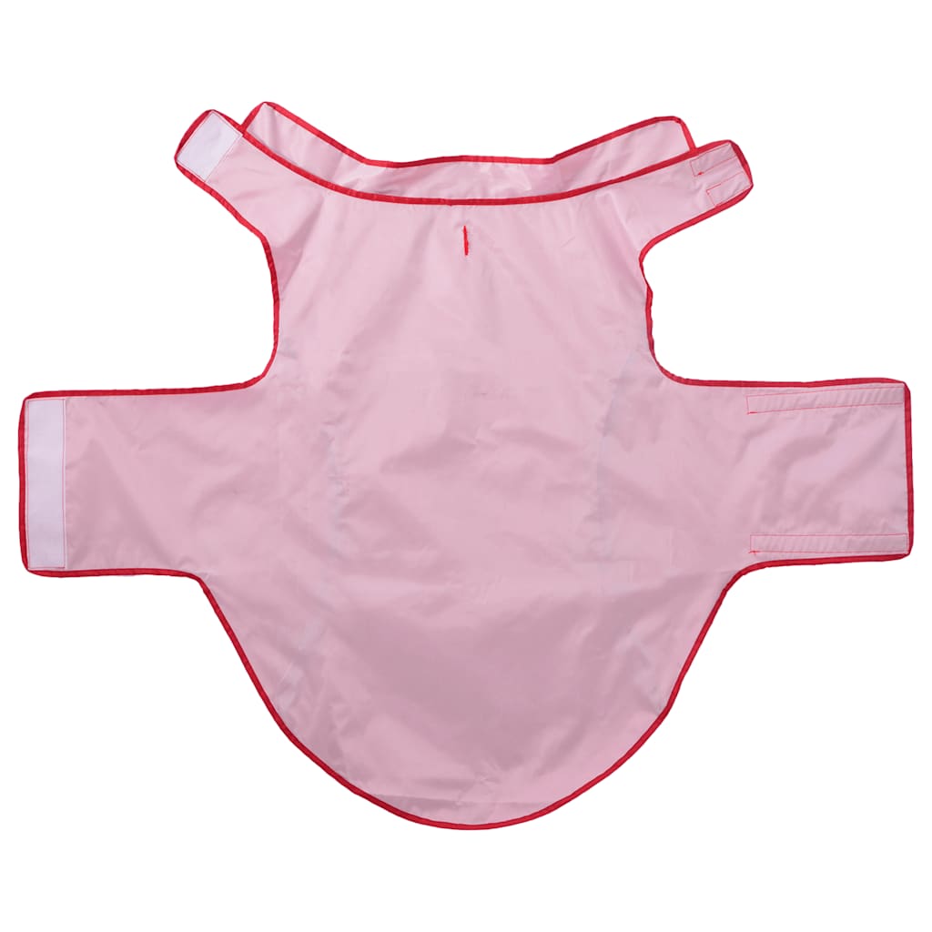 Dog Raincoat with Reflective Strips Polyester Red 3XL