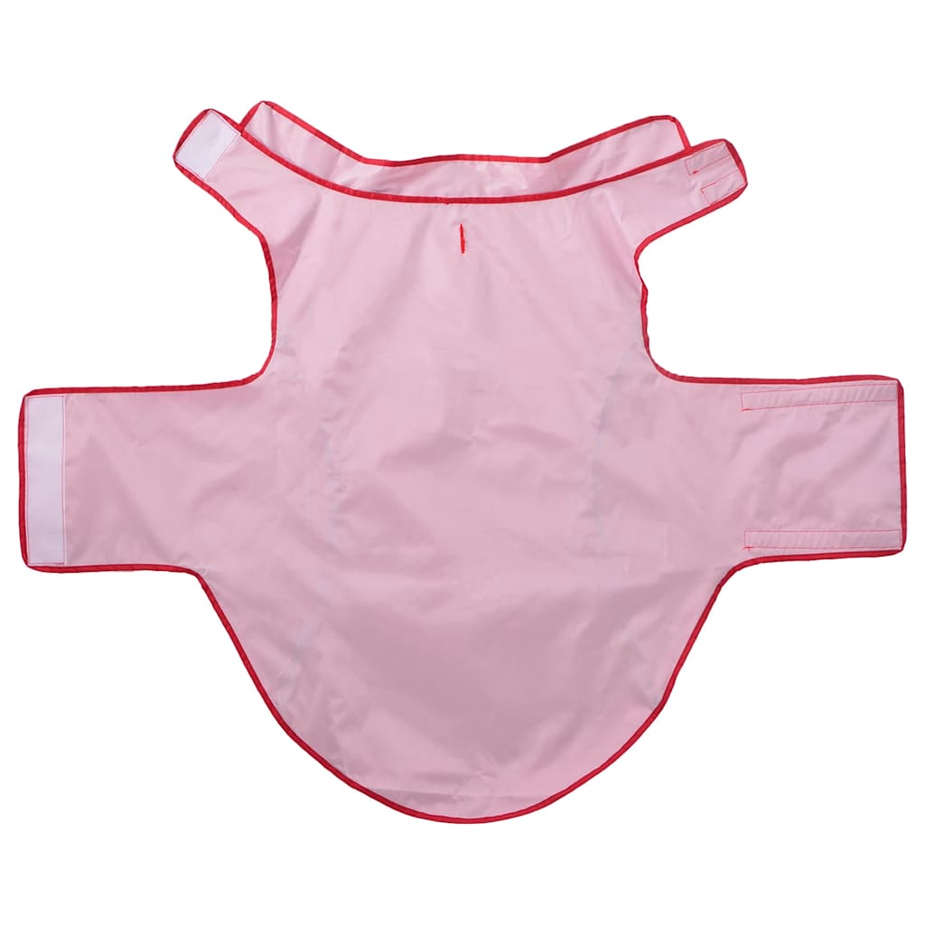 Dog Raincoat with Reflective Strips Polyester Red 4XL