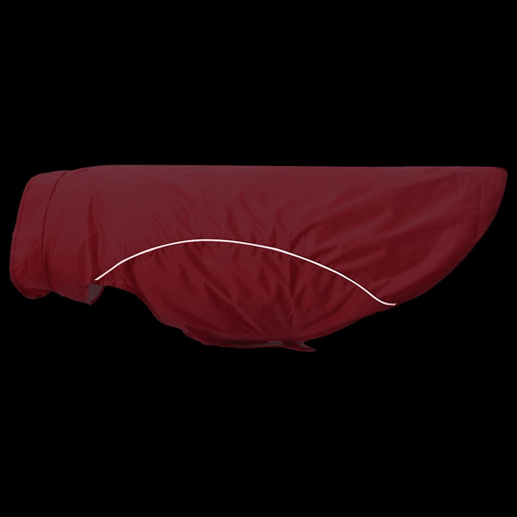 Dog Raincoat with Reflective Strips Polyester Red 4XL