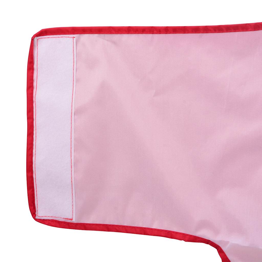 Dog Raincoat with Reflective Strips Polyester Red 4XL