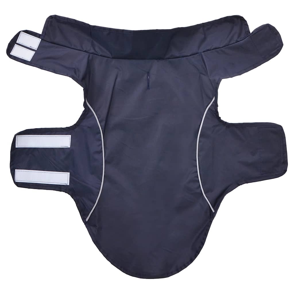 Dog Raincoat with Reflective Strips Polyester Navy Blue XS