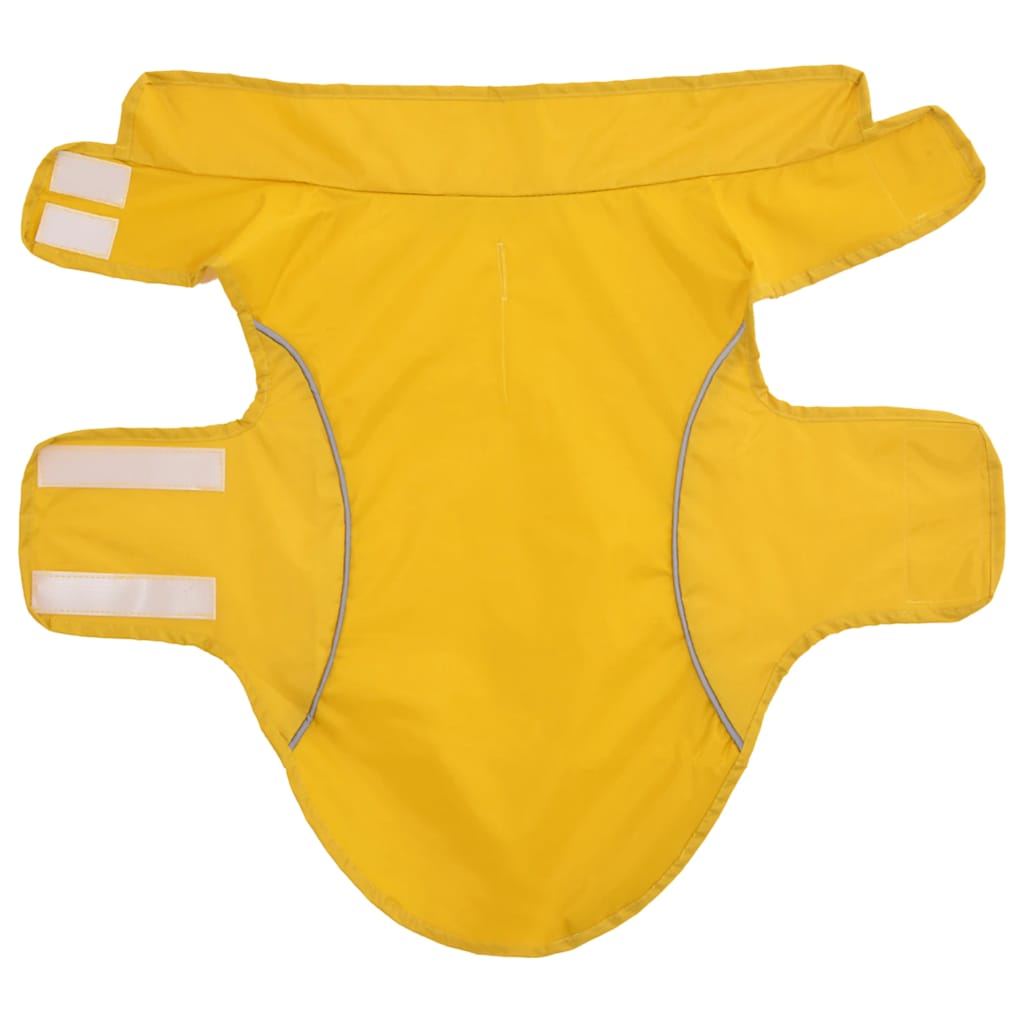 Dog Raincoat with Reflective Strips Polyester Yellow XXS
