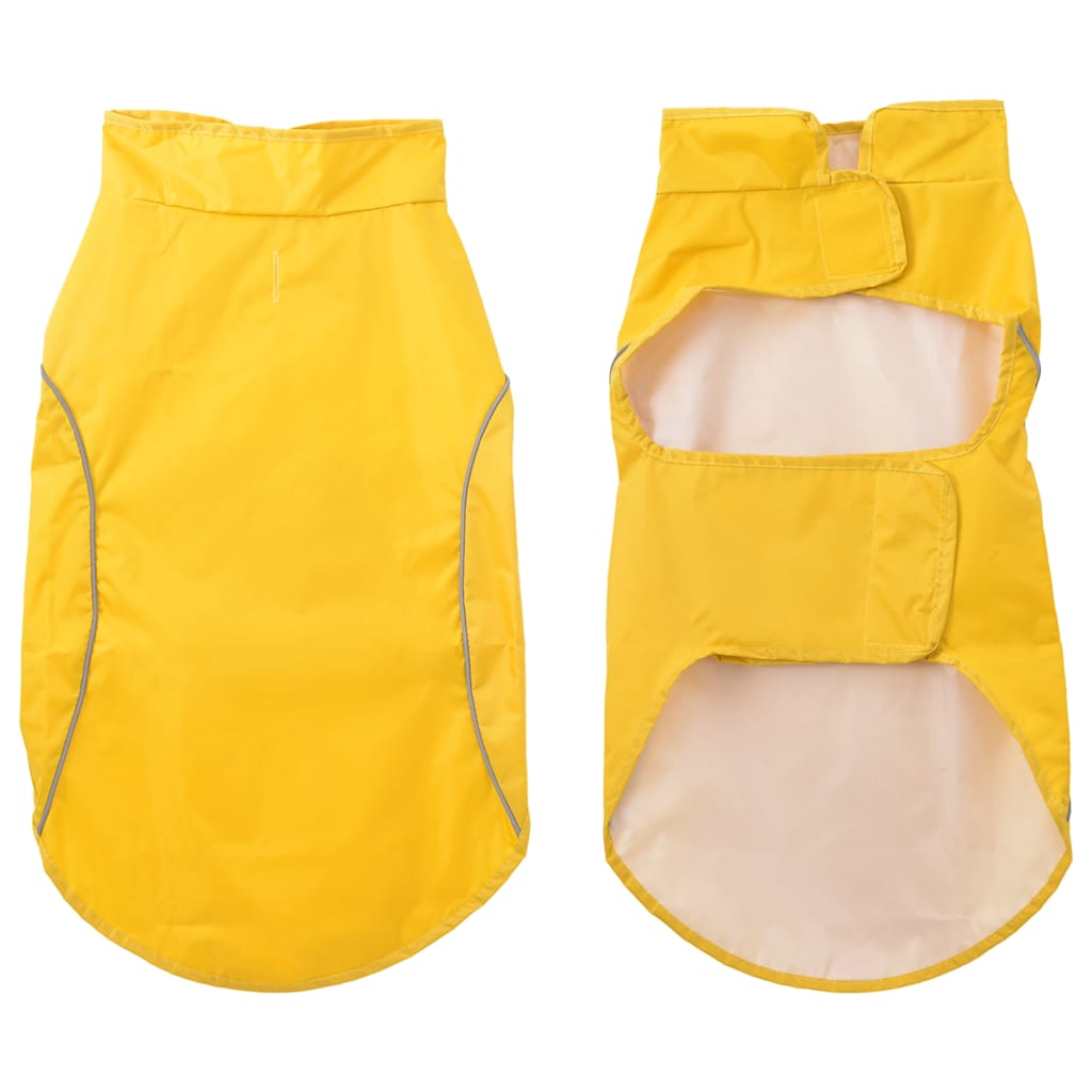 Dog Raincoat with Reflective Strips Polyester Yellow XL
