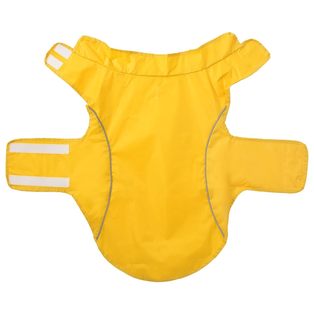Dog Raincoat with Reflective Strips Polyester Yellow XL