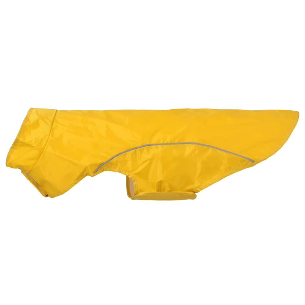 Dog Raincoat with Reflective Strips Polyester Yellow XL