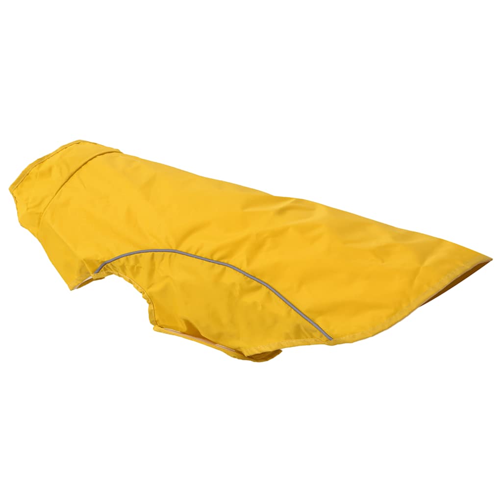 Dog Raincoat with Reflective Strips Polyester Yellow XL