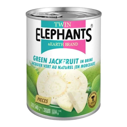 TWIN ELEPHANTS Green Jackfruit In Brine (Pieces) 540g