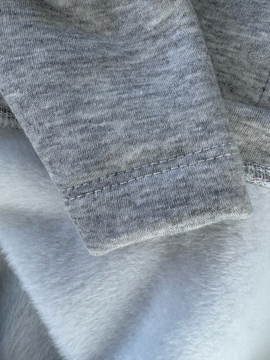 Fleece Lined Sweatshirt Jumper - Grey Marl