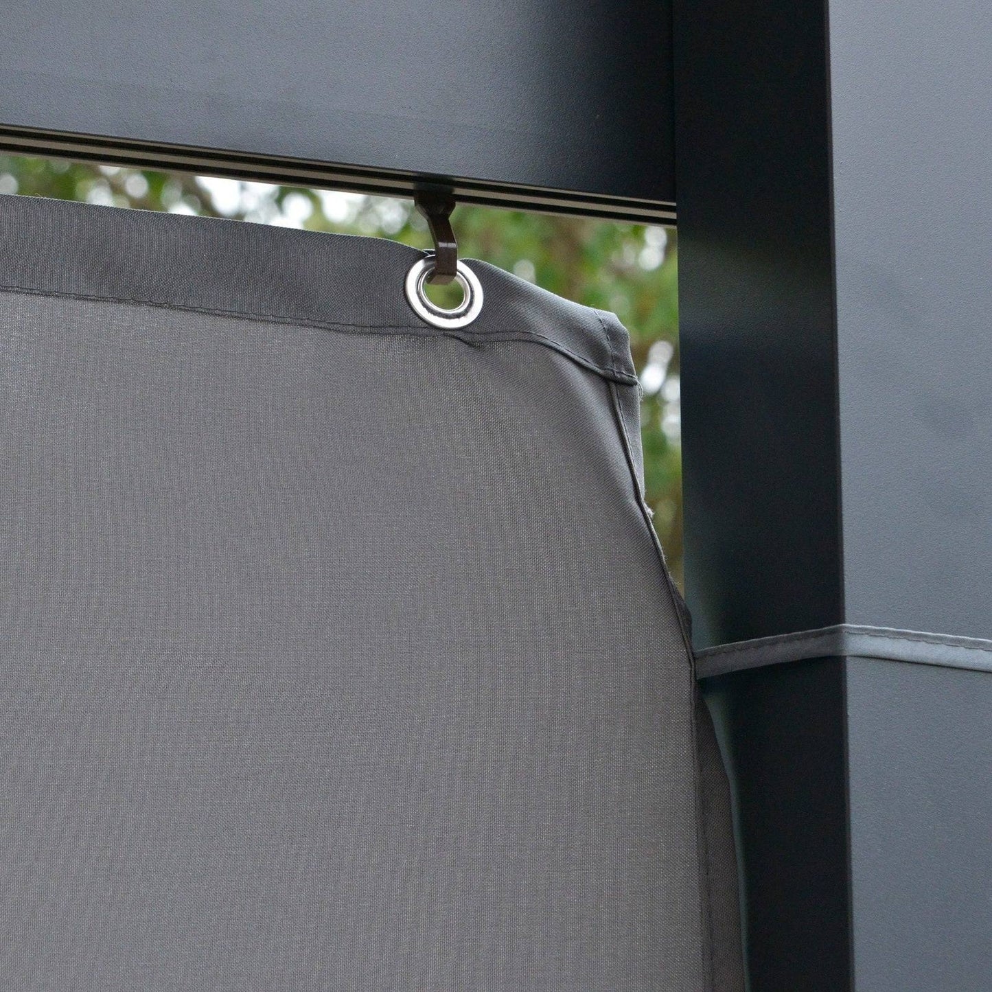4 x 3M Outdoor Hardtop Gazebo with Curtains