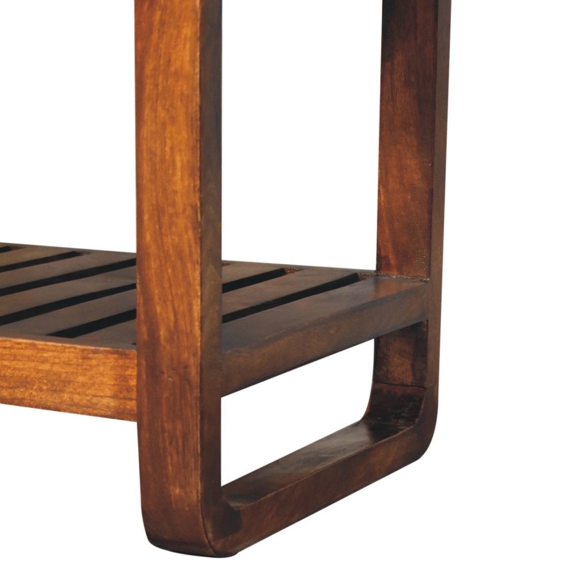 Artisan Furniture Solid Wood Small Buffalo Slatted Hallway Bench