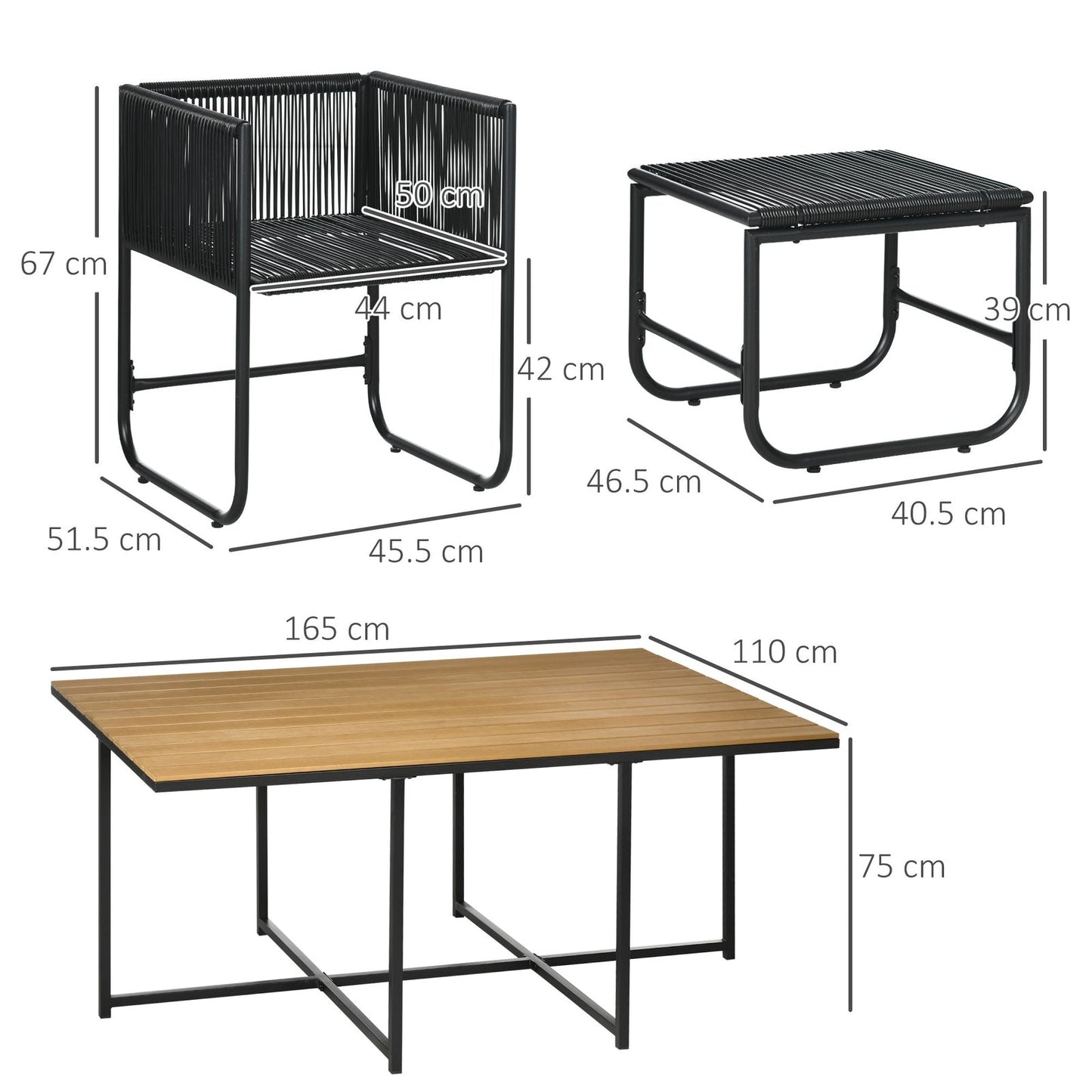 Patio 11-Piece PE Rattan Dining Set