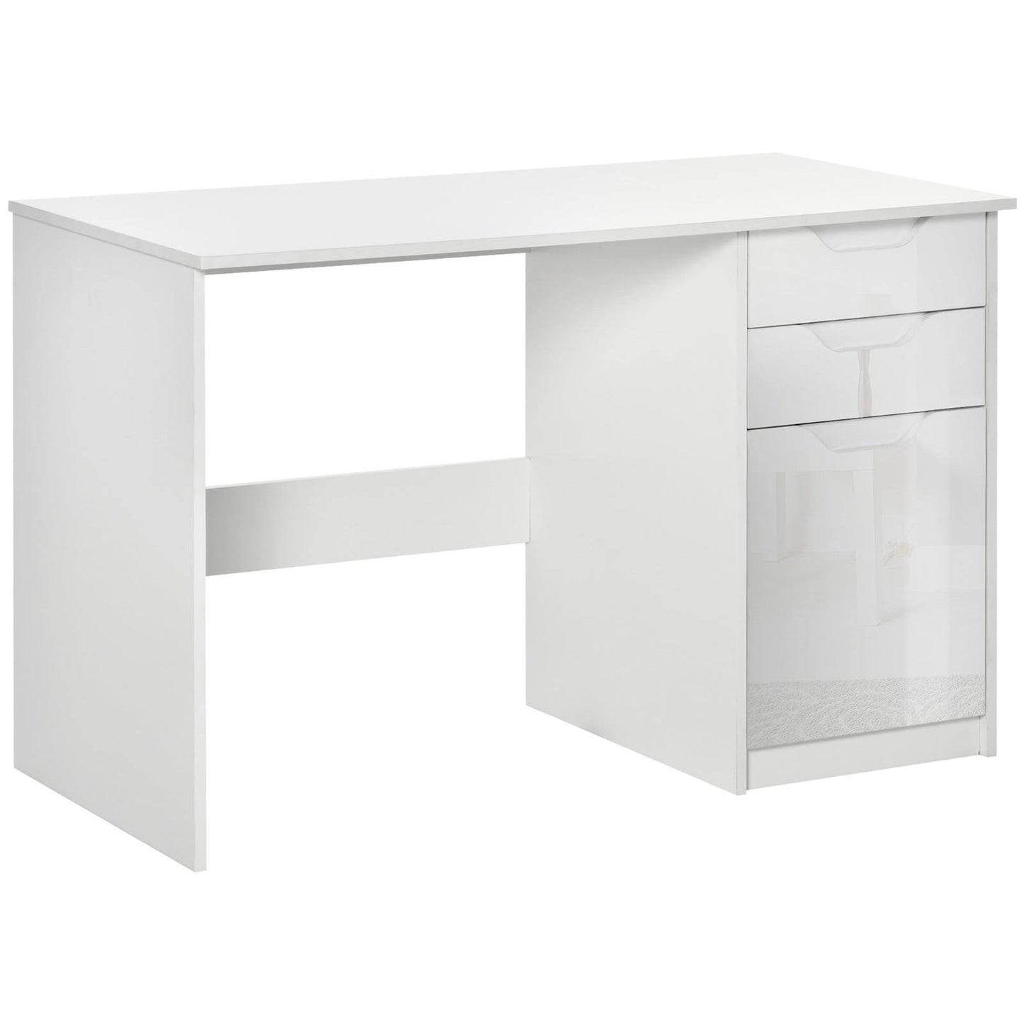 High Gloss Computer Desk with Drawers