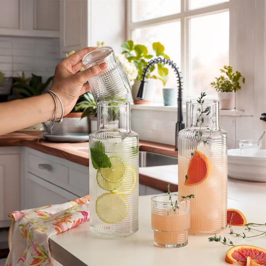 7pc 1.2L Helen Glass Carafe & Tumblers Set