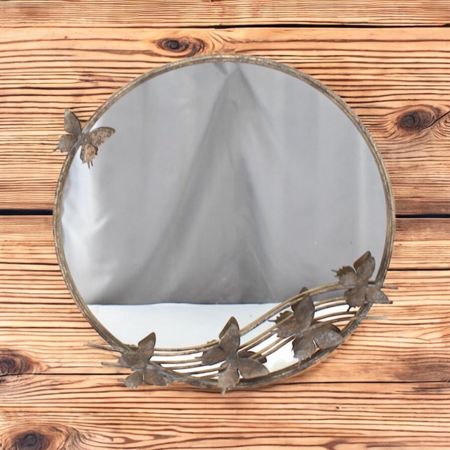 63CM ROUND METAL MIRROR