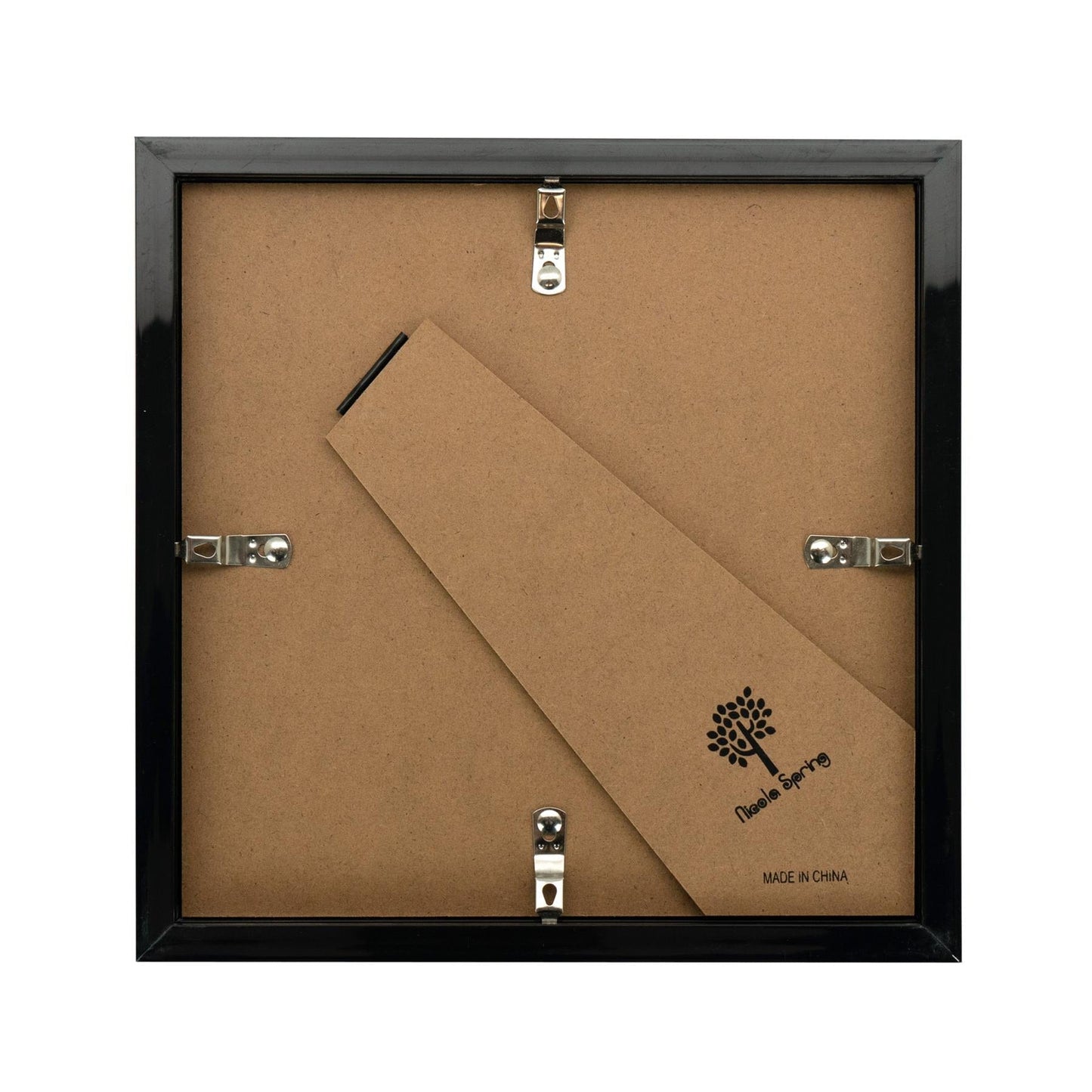 8" x 8" Black 3D Box Photo Frame - with 4" x 4" Mount