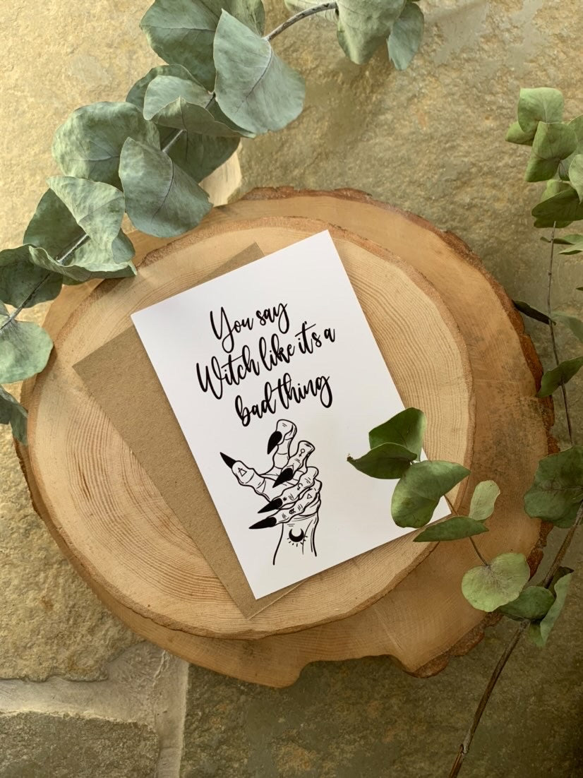 You Say Witch Autumn Halloween Seasonal Wall Home Decor Print