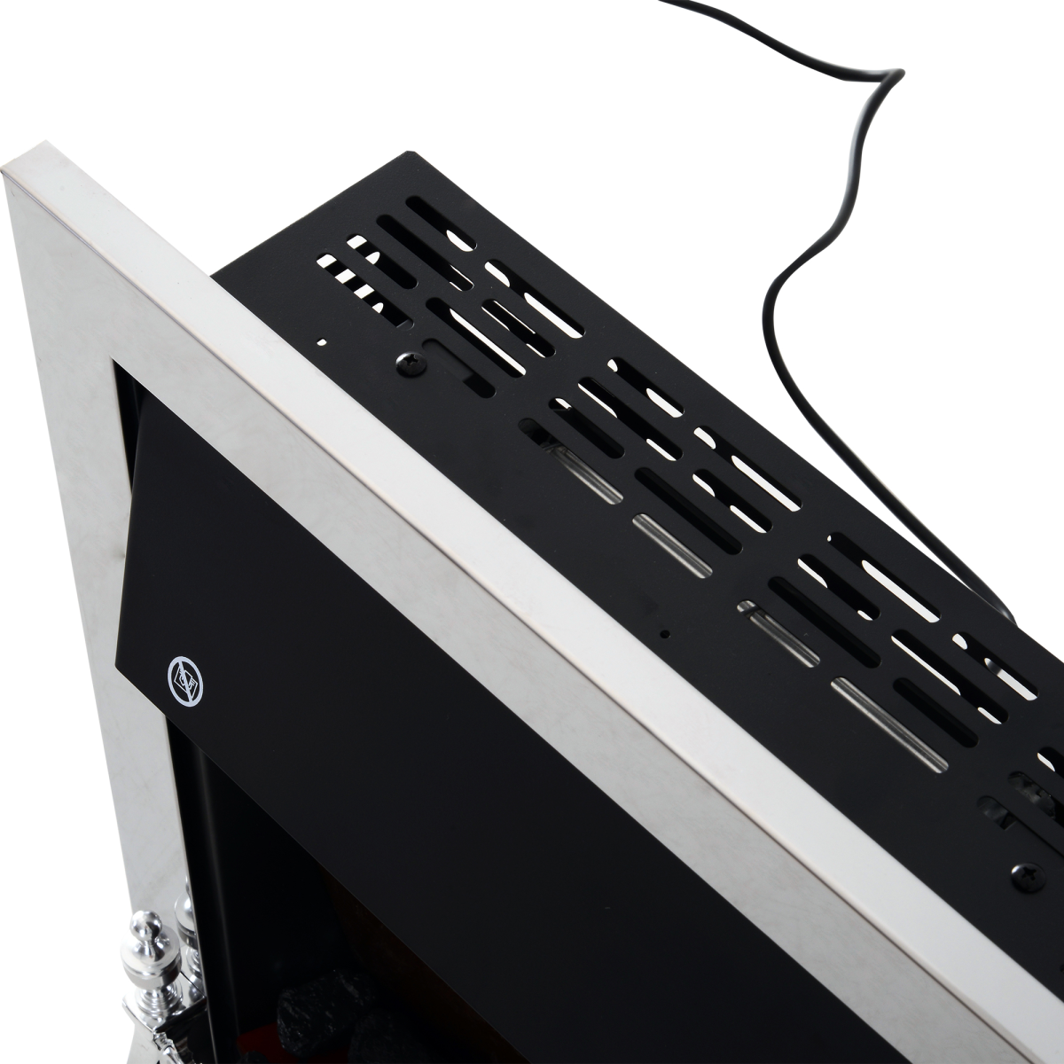 LED Flame Electric Fire Place-Silver | aosom.co.uk