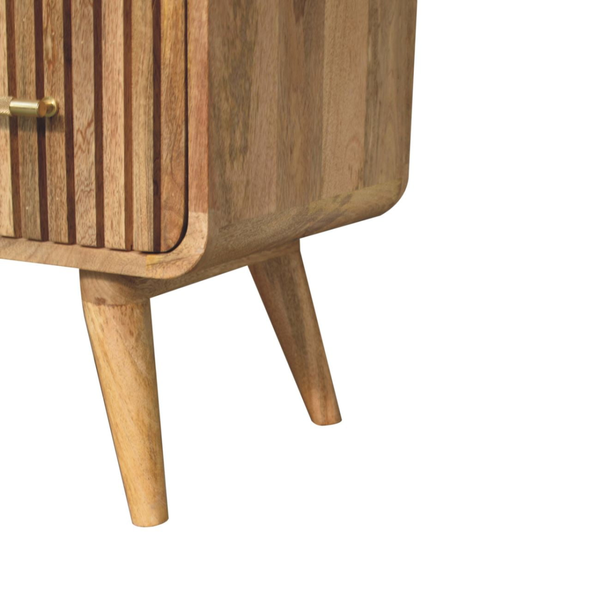 Artisan Furniture Solid Mango Wood T-bar Ridged Chest