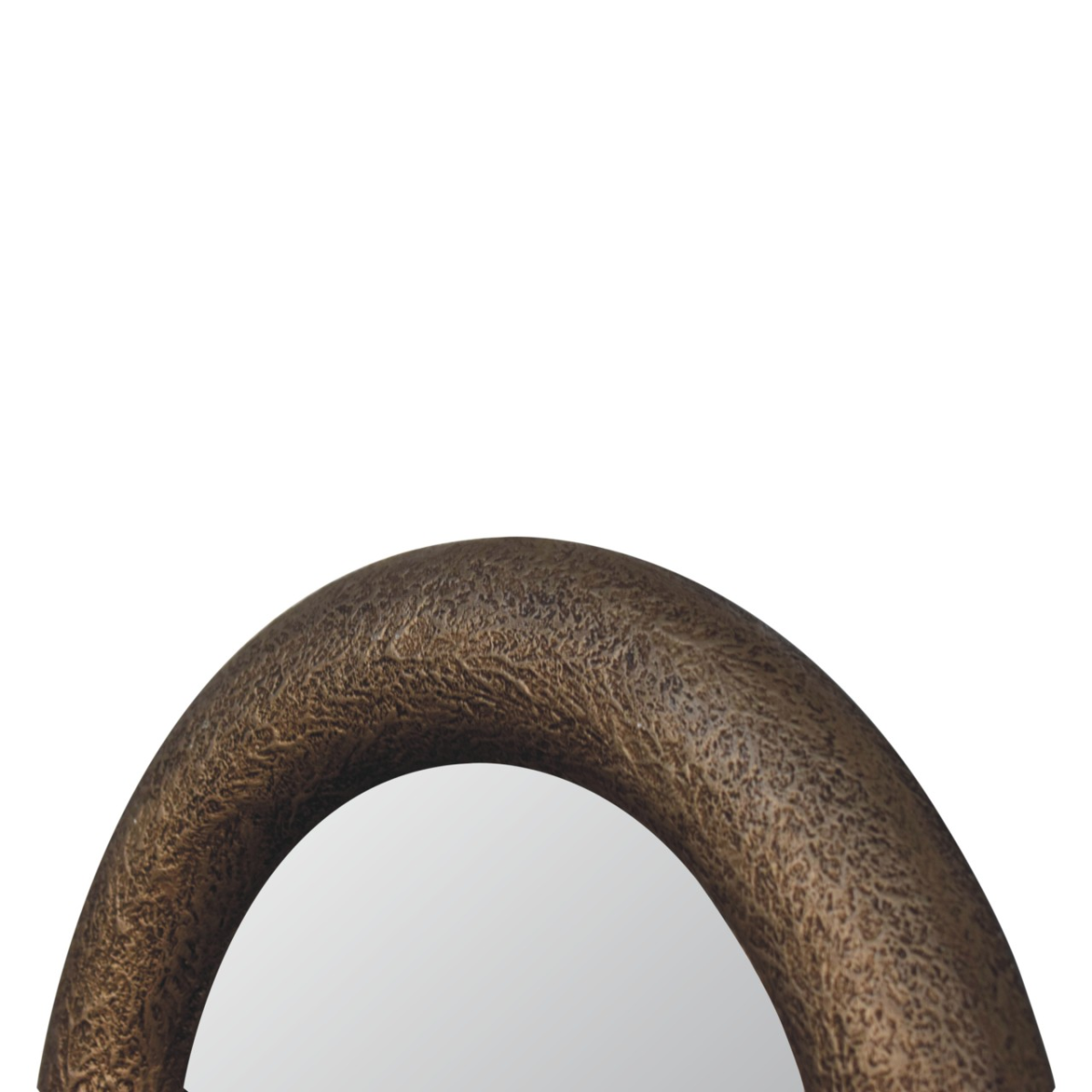 Artisan Furniture Round Metallic Hammered Mirror