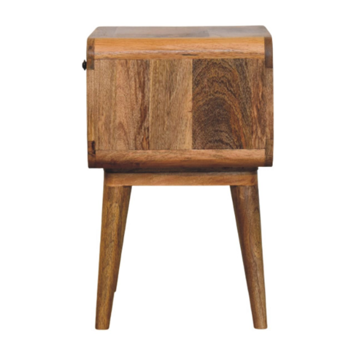 Artisan Furniture Solid Wood Avora Oak-ish Nightstand with Drawer and open slot