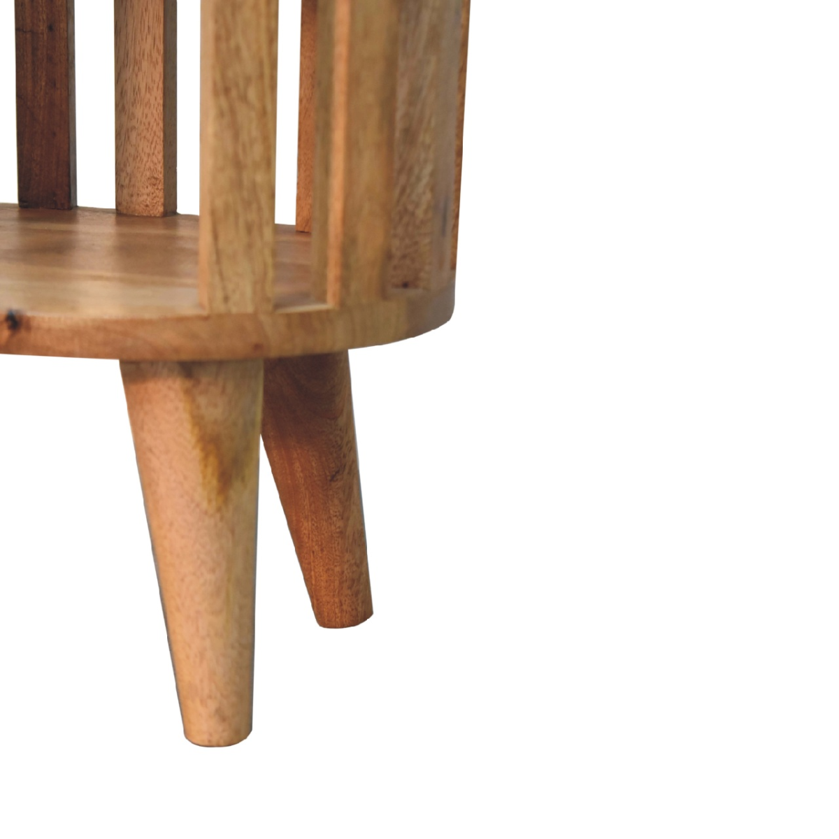 Artisan Furniture Solid Wood Ariella Double Shelf Oak-ish Bedside